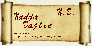 Nadja Dajlić vizit kartica